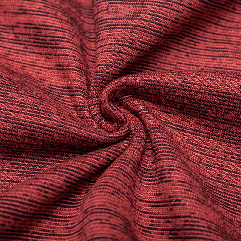 Jersey simple 100 % poly CD chiné pêche